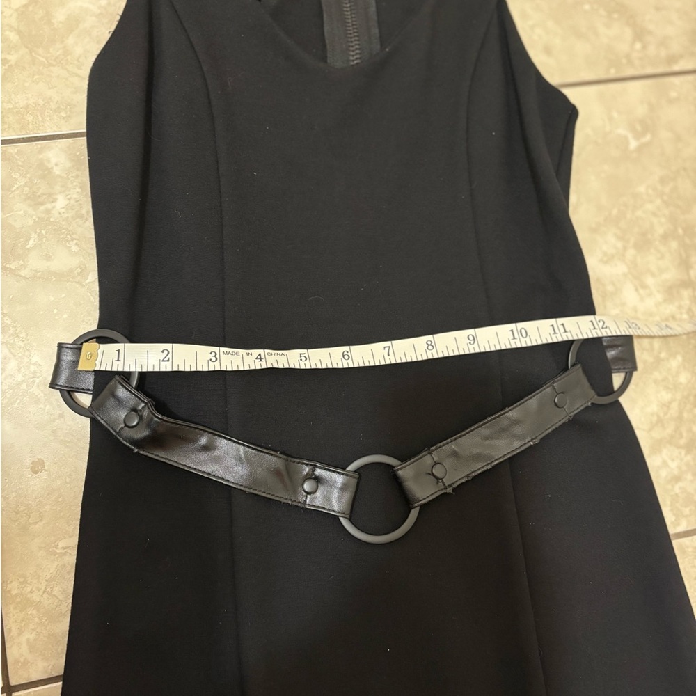 Lip service black dress with faux leather detailing - Picture 5 of 7